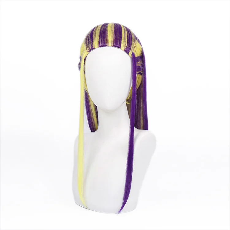

Anime Tokyo Revengers Wakasa Imaushi Cosplay Wig Senju Cosplay Waka Golden Purple Highlights Hair Wakasa Imaushi Role Play Wig