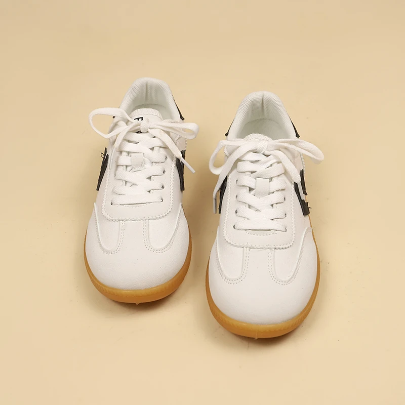 Women Big Size Running Sport Shoes Yellow Suede Leather Female Athletic Fitness Trainers Over Size 43 44 Girls Sneakers