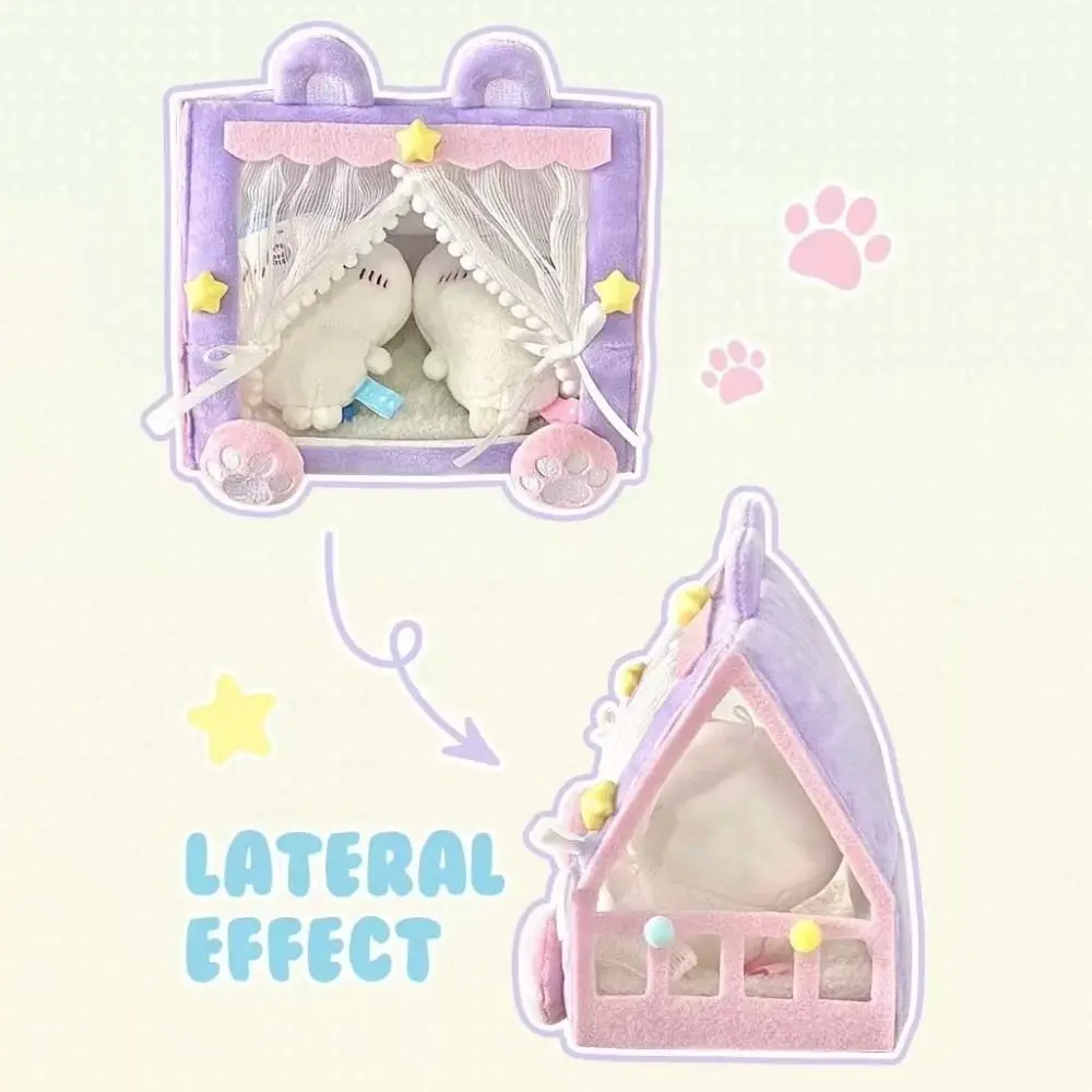 Desktop Ornaments Doll Tent Scene Model Doll Furniture Cotton Doll Bed Pretend Play Cute Doll Sleeping Bed Dollhouse Accessories