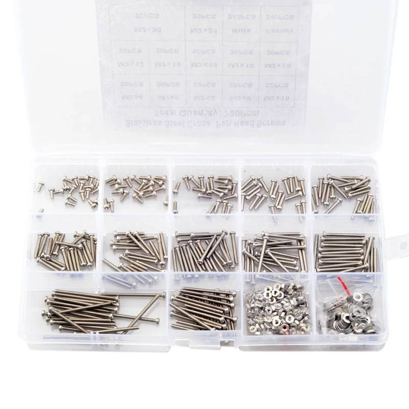 

Hot SV-720Pcs M2 Stainless Steel Flat Head Bolts And Nuts Assortment Kit With Storage Box