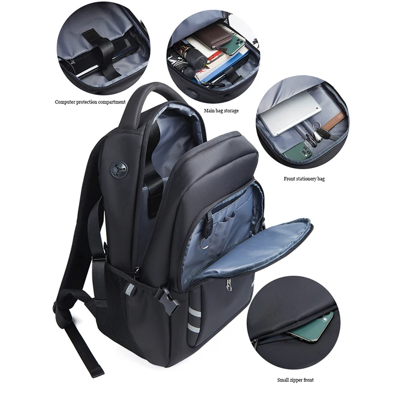 17.3''Laptop Backpack For Men W/USB Port Bag High Quality Oxford Business Bag Computer Bag Leisure Travel Backpack For Students