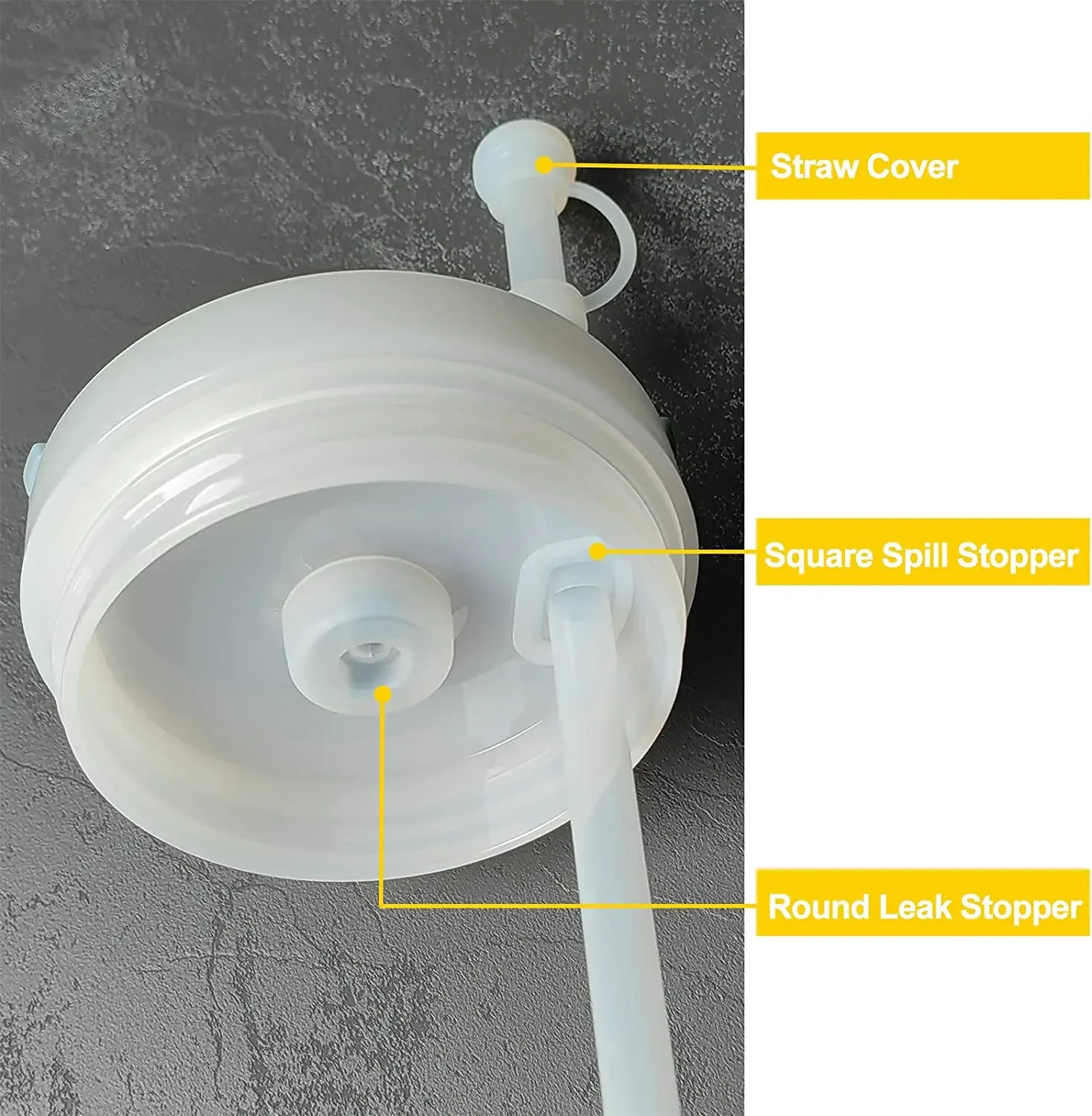 Silicone Spill Proof Stopper Set For Stanley Cup 1.0 2.0 40oz/ 30oz Tumbler Accessories Straw Cap Spill Stopper Leak