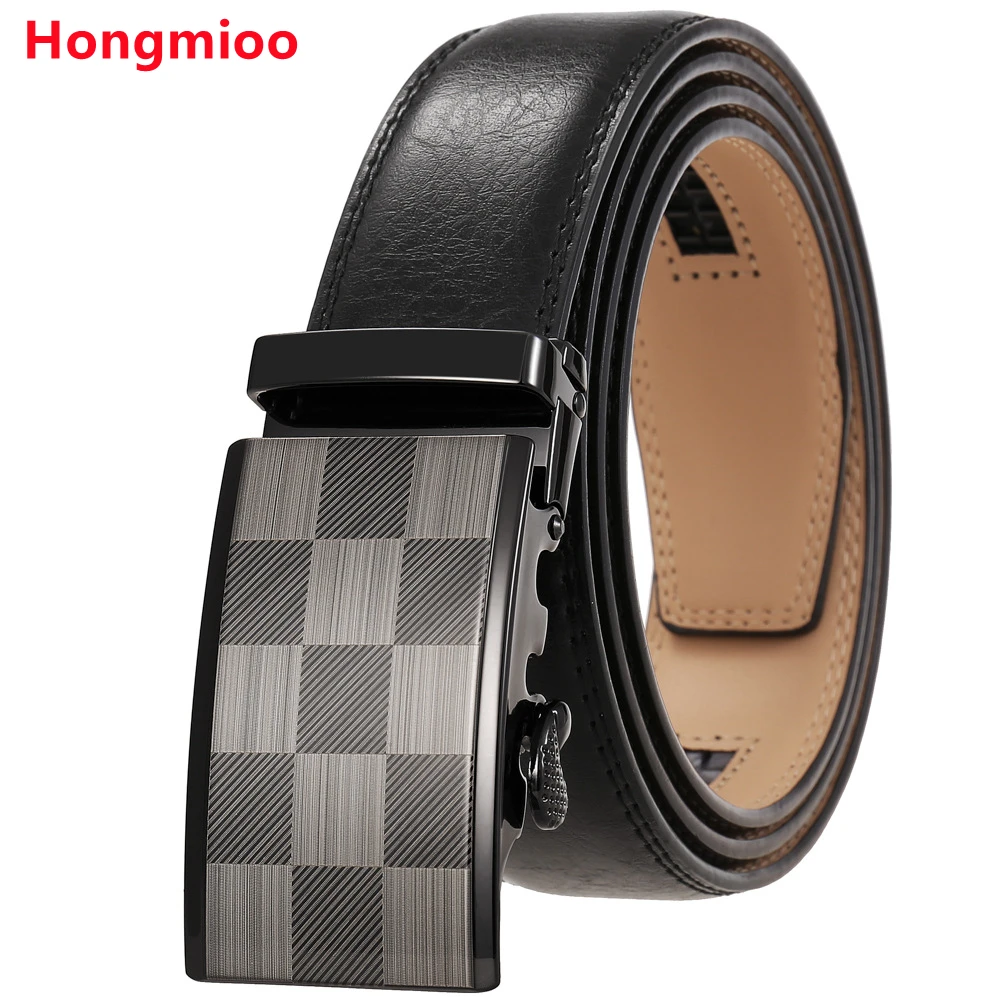 

Designer Buckle Men Belts Genuine Cow Leather Luxury Gift Formal Ceinture Homme Business Cowboy Waistband Trouser Ratchet