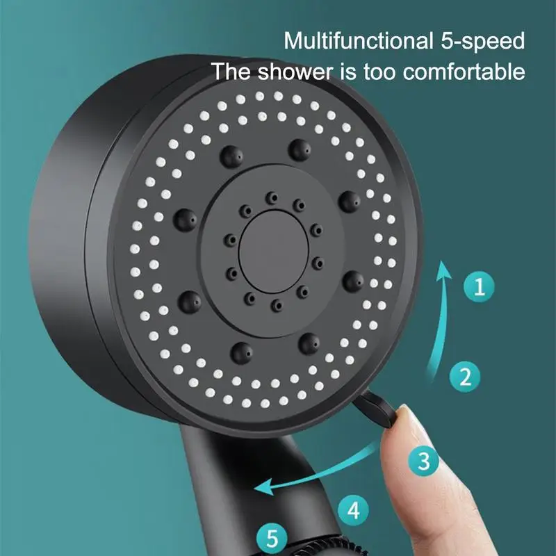 

Ручная насадка для душа, регулируемый душевой распылитель, насадка для душа высокого давления с 5 режимами для ванны и купания домашних животных