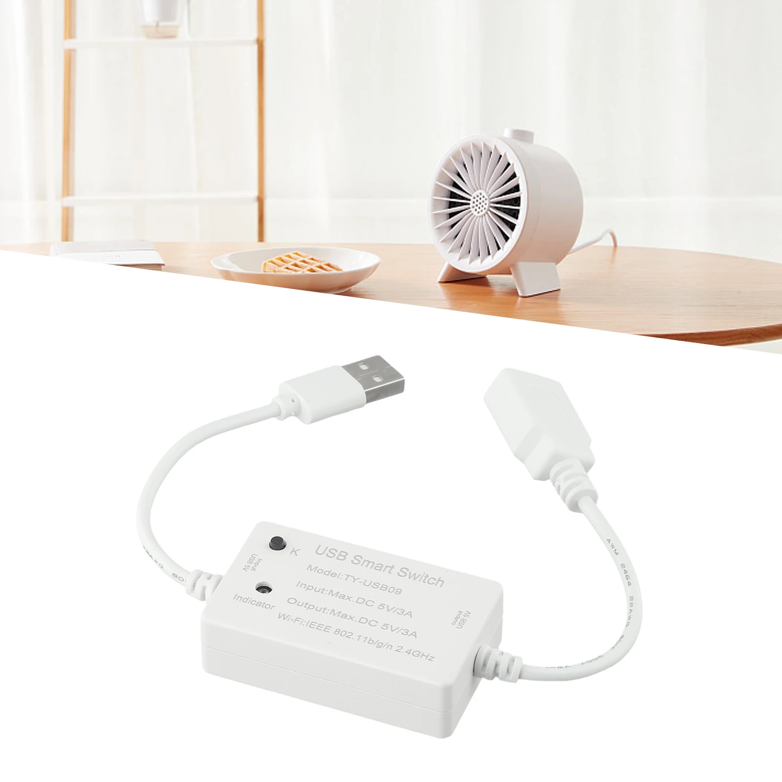 

USB Smart Switch WIFI Controller Tuya Circuit Breaker Timer Voice Control Supported APP Remote Control Real Time Monitoring