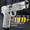 M1911 Colt Toy Gunman Gun, Soft Bullet Shell, Catapult Blaster, Manual Air Gun Launcher, Boys Shooting Game 14+y 4