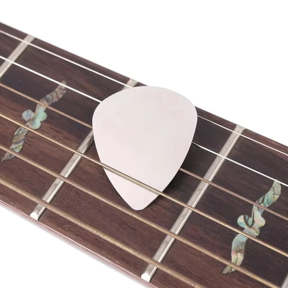 10pcs/pack Guitar Picks Plectrum 0.3mm Stainless Steel Metal Electric Guitar Bass Picks Plectrum Parts & Accessories