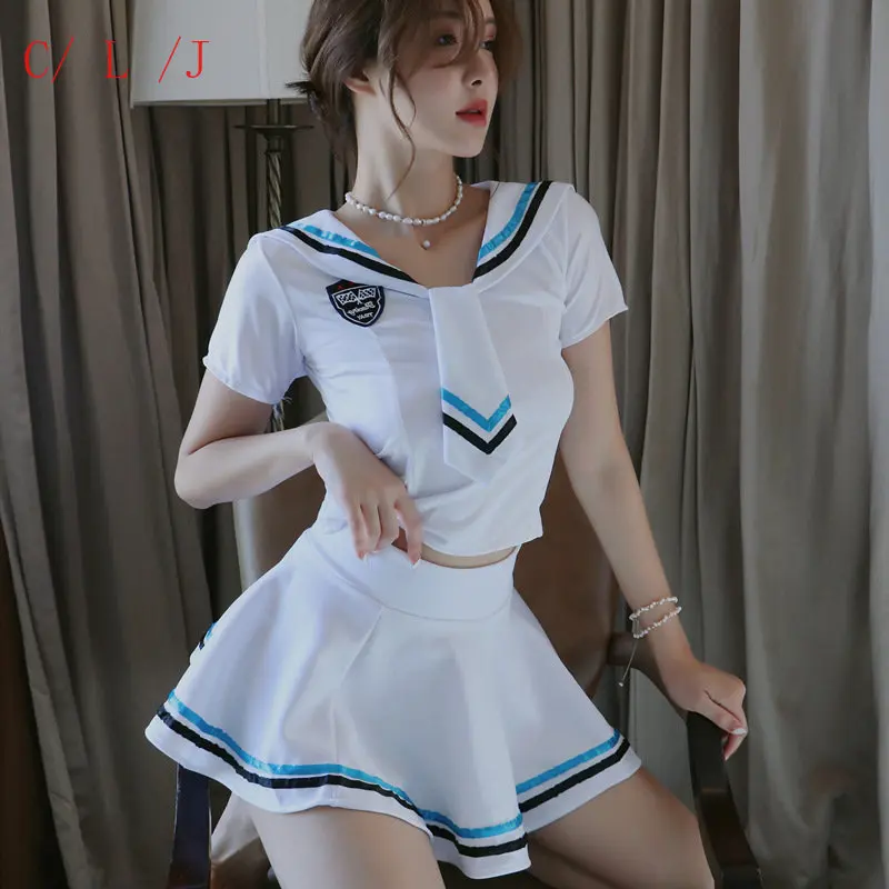 

Womens Japanese Style Students Sailor Suit Anime Cosplay Costumes School Girs Uniform Dress Sexy Lingerie Clothing Suit Set