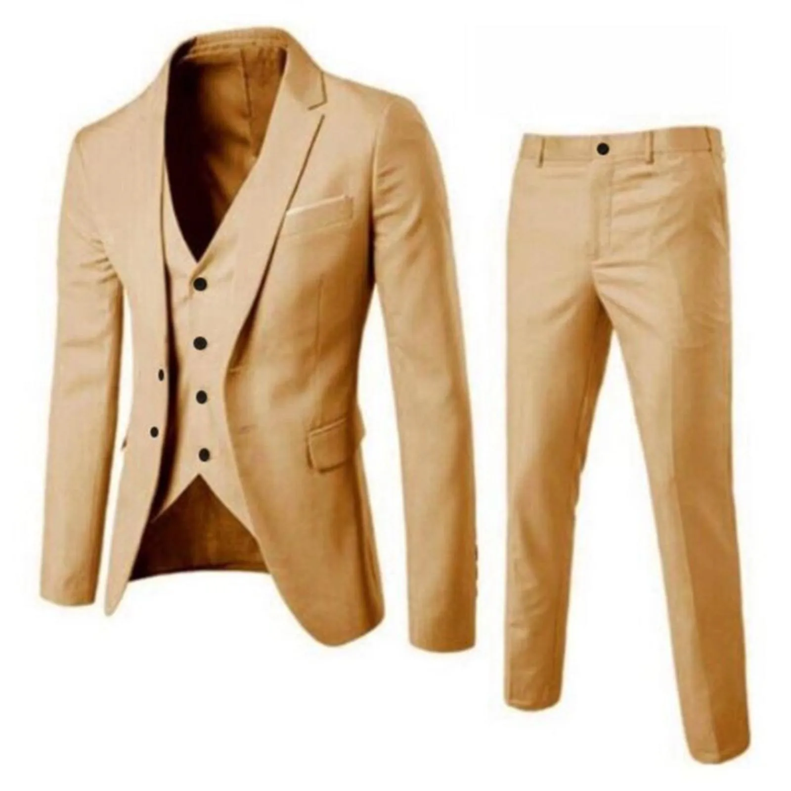 Formal Suit Men&rsquo;s 3 Piece Suit Jacket Vest Pants Patterned Clothes for Men