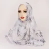1 pièces Ramadan Hijab imprimé léopard femmes bohème aquarelle doux musulman Hijabs Floral respirant châle enveloppement écharpe foulard chaud