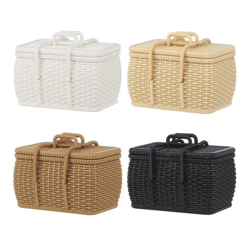 

1/6 Dollhouse Model Furniture Accessories Bjdob11 Mini Braided Bamboo Baskets/Picnic Rattan Baskets