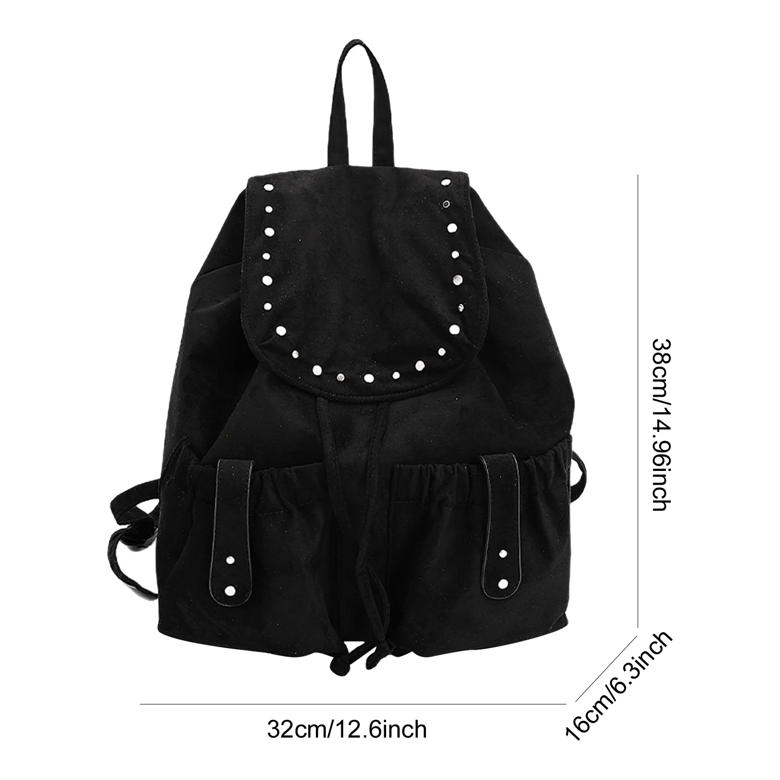 Faux Suede Shoulder Bag Solid Color Shoulder Bag Large Capacity Backpack for School Work Shopping Travel Daily Use