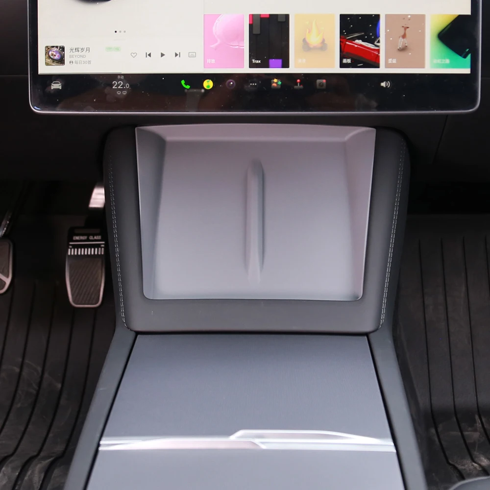For Tesla Model 3 Highland 2024 Center Console Wireless Charging Silicone Mat Non-Slip Mats Model 3+ Tray leather trunk mats fully surrounded waterproof non slip all weather liner custom exact fit car interior for tesla model y x s 3