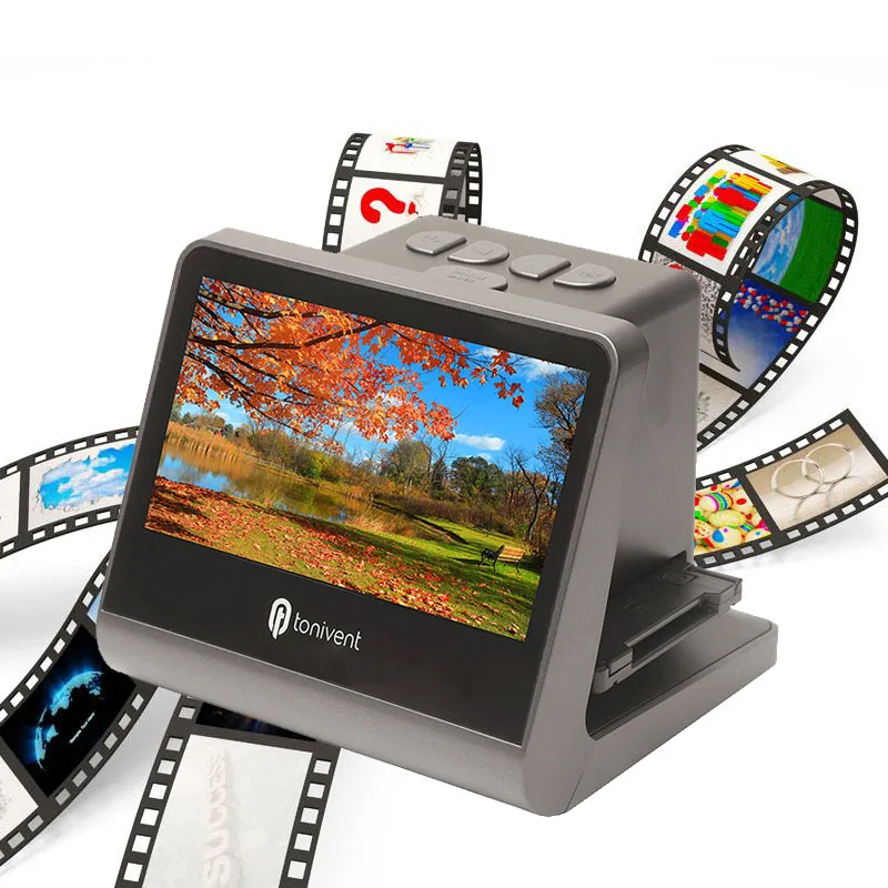24MP 48MP Negative HD Film Slider Scanner 135mm 126mm 110mm Super8 Slide Converter with 5" LCD Screen