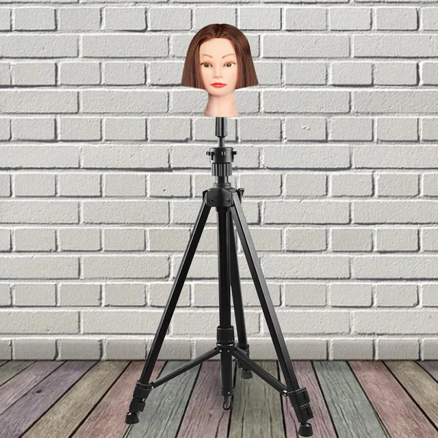 Wig Stand Tripod 64Cm Mini Adjustable Wig Head Holder Tripod Stand For  Training Mannequin Head Stand Tripod Holder For Stying - AliExpress