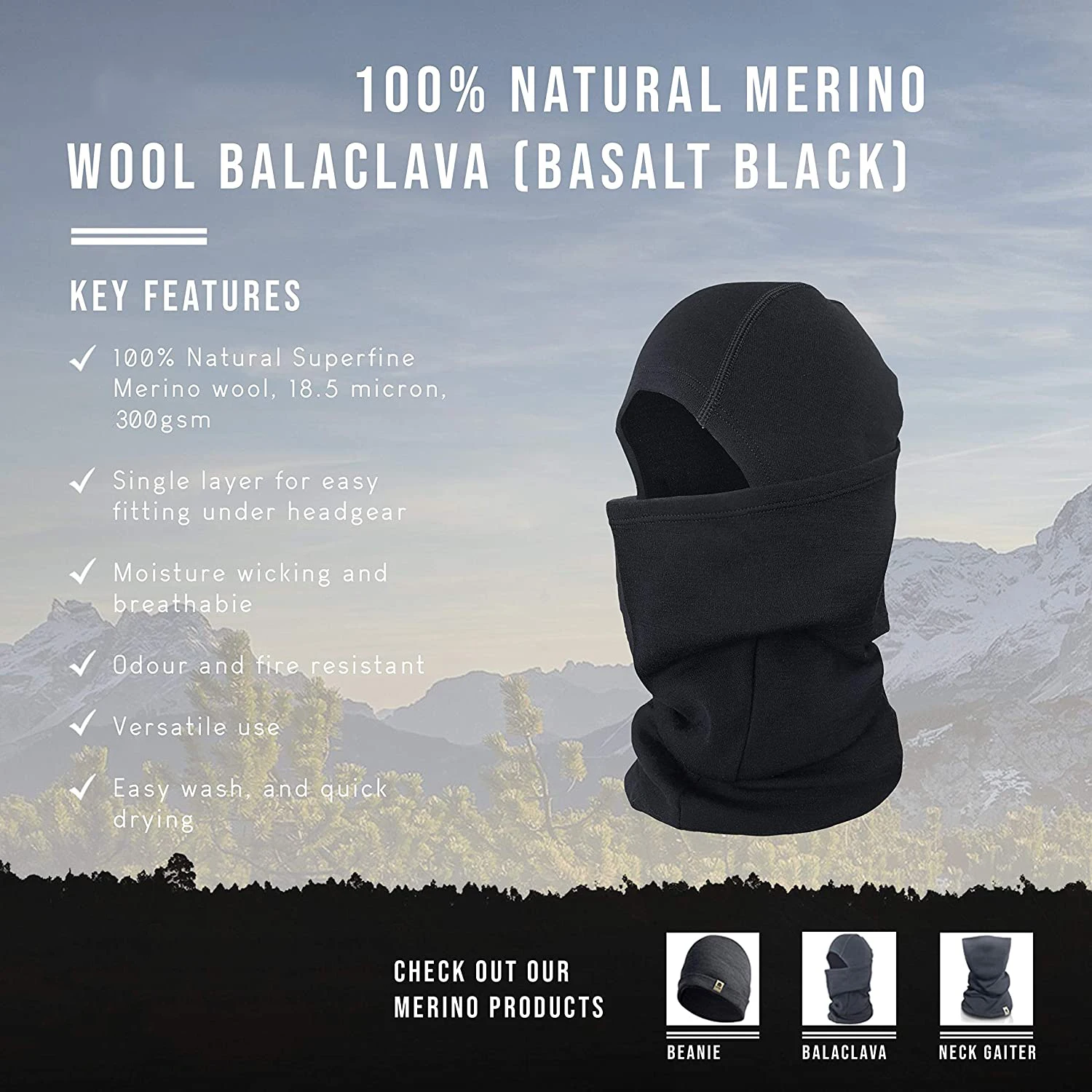 GENTEMSTICK MERINO WOOL BALACLAVA バラクラバ GENTEMSTICK MERINO WOOL BALACLAVA - GENTEMSTICK Official Web