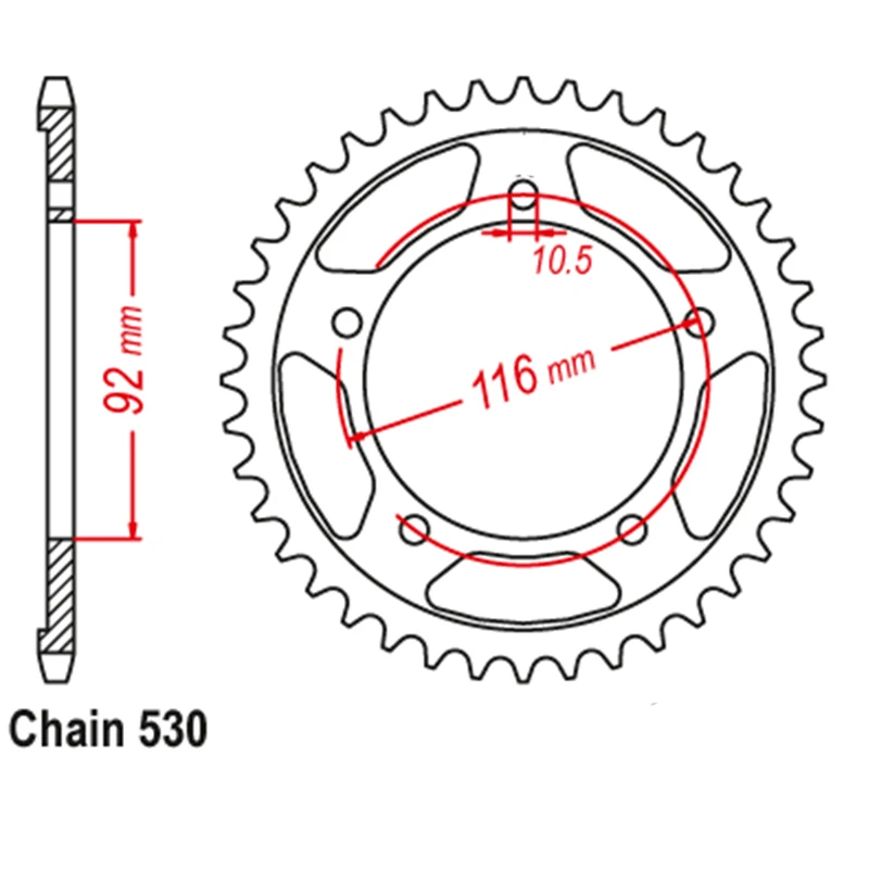 LOPOR 525 CNC 16T/41T Front Rear Motorcycle Sprocket for