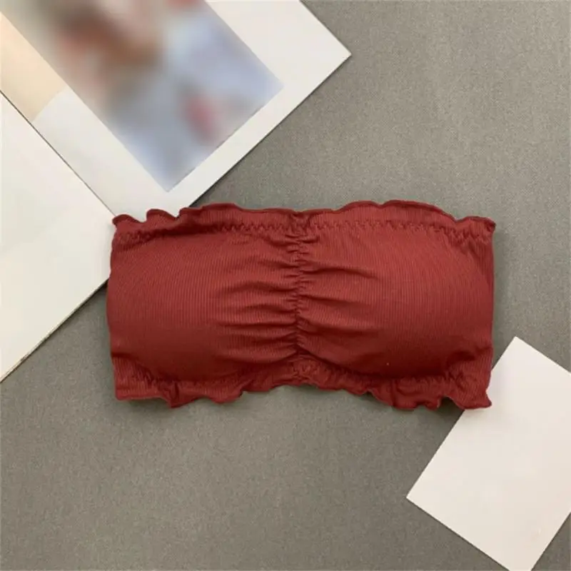 New Intimate Strapless Bustier Bandeau Breathable Wrapped Chest Sports Bra Women Fitness Bra Underwear Yoga Sportswear