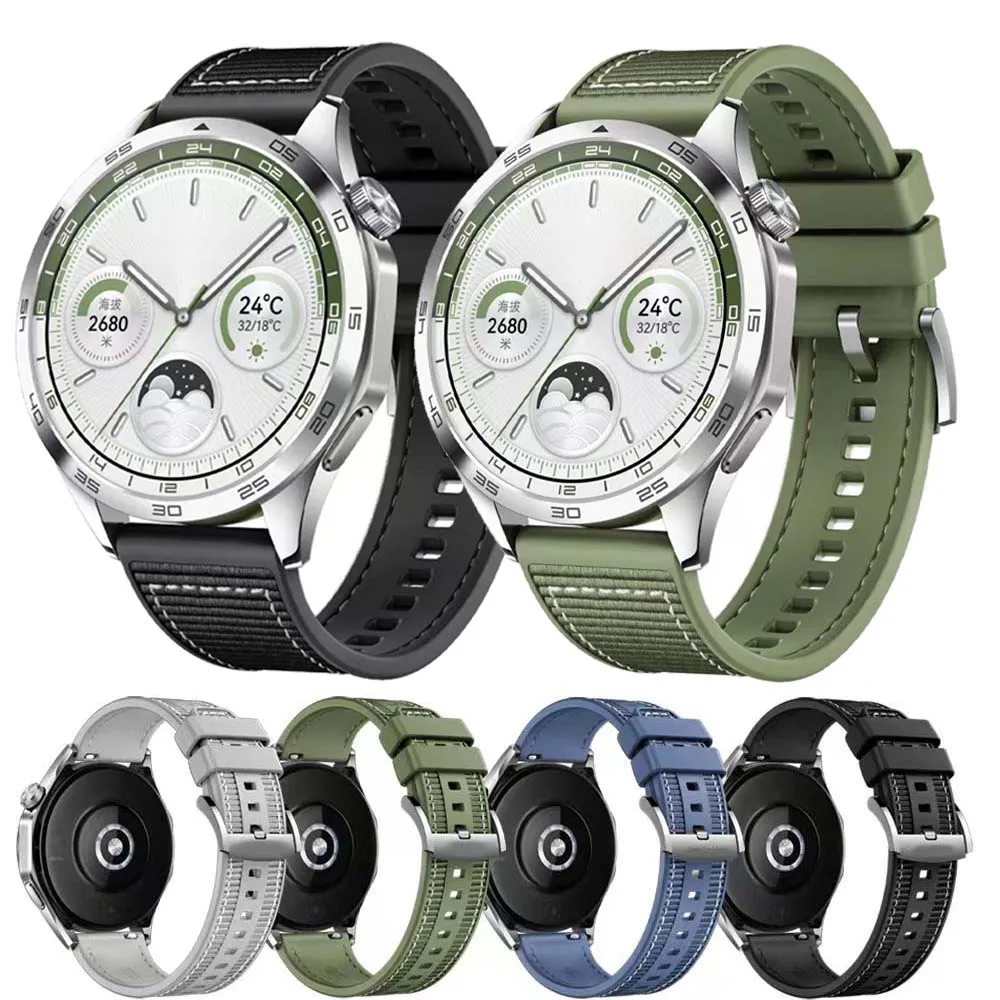 

Ремешок для часов huawei watch gt 4 3 2 pro 46 мм, сменный спортивный силиконовый браслет для Samsung Galaxy watch 3 45 мм/gear s3, 22 мм