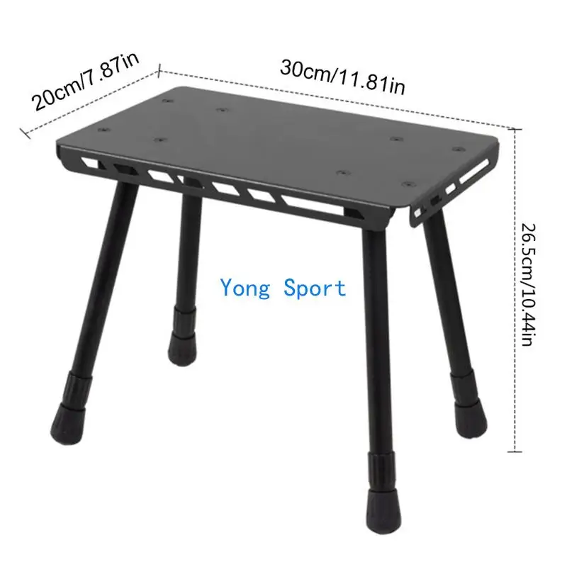 CNDY 2 in 1 Camping Table Outdoor Stool Aluminum Alloys Folding Table Practical for Camping Picnics Fishing BBQ