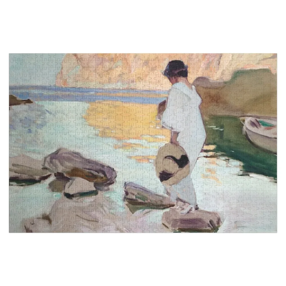 

Joaquín Sorolla - Elena at Cala de San Vicente Jigsaw Puzzle Customized Toys For Kids With Photo Puzzle