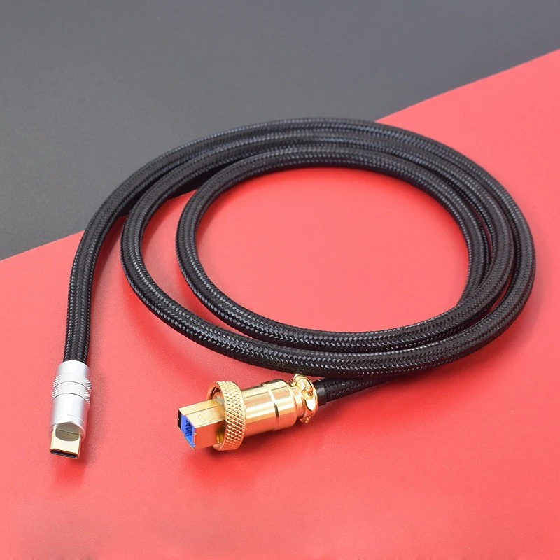 HIFI Hi-end OCC+Sterling Pure Silver Braid USB A C Type-C To USB3.0 Data High-Speed Hard-Disk Cable Xsymphony Audio Cord