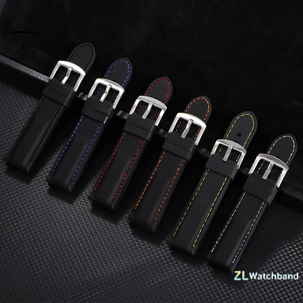 Enhanced Sports Silicone Waterproof Watch Band - Thick Rubber Strap Bracelet
