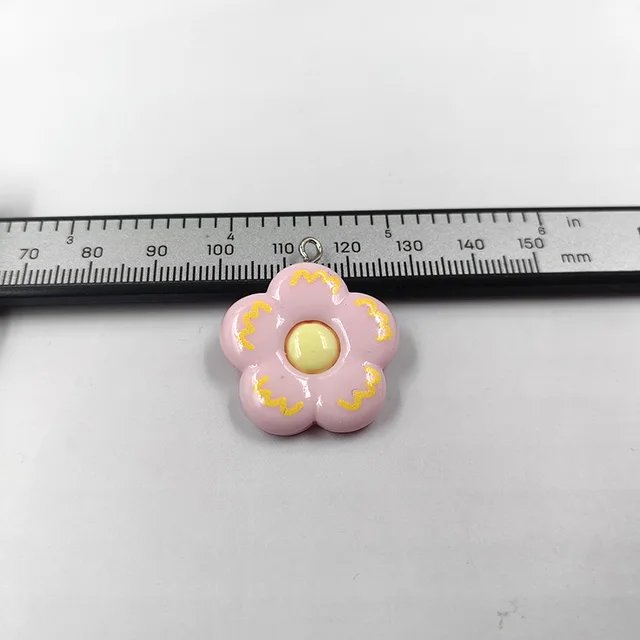 10Pcs Cute Stripe Purple Big FLowers Resin Charms for Jewelry Making  Pendants Crafts DIY Earring Accessories C1202