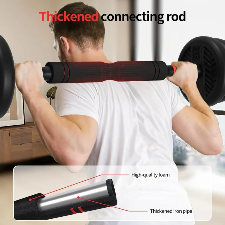 Adjustable Dumbbell,40lbs (20lbs*2) Dumbbells Set, 4-in-1 Free Weights for Women/Men Workout Equipment Used as Barbell/Kettlebel