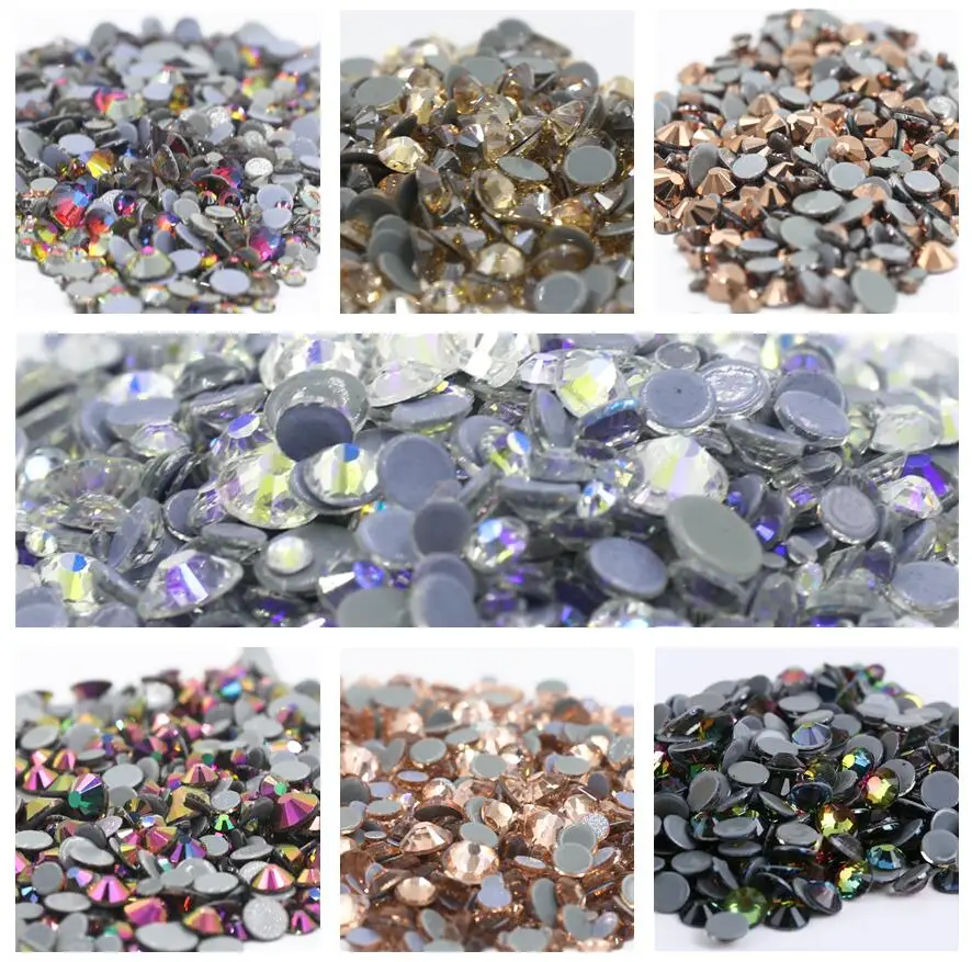 

2023 Newesr Siam/Green Volcano Ghost AB Hot Fix Rhinestones SS3-SS30 FlatBack Hot-Fix Strass Garment Rhinestone Garment Stone