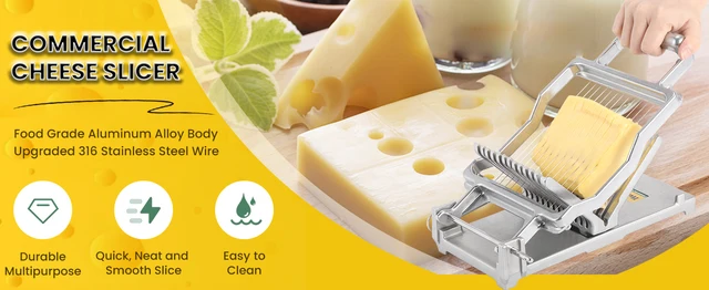 Commercial Cheese Slicer 1cm 2cm Stainless Steel Wire Cheese Cutter Butter  Cutting Board Machine Making Dessert Blade - AliExpress