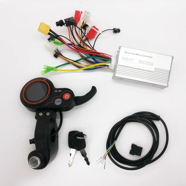  ciciglow Electric Thumb Throttle with Display, 48V TF‑100  Display 6 Pin Communication Instrument Replacement for KUGOO M4 Electric  Scooter Controller