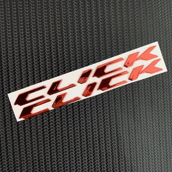 Motorcycle 3D Waterproof Tank Emblem Decal with CLICK Logo (2PCS red)