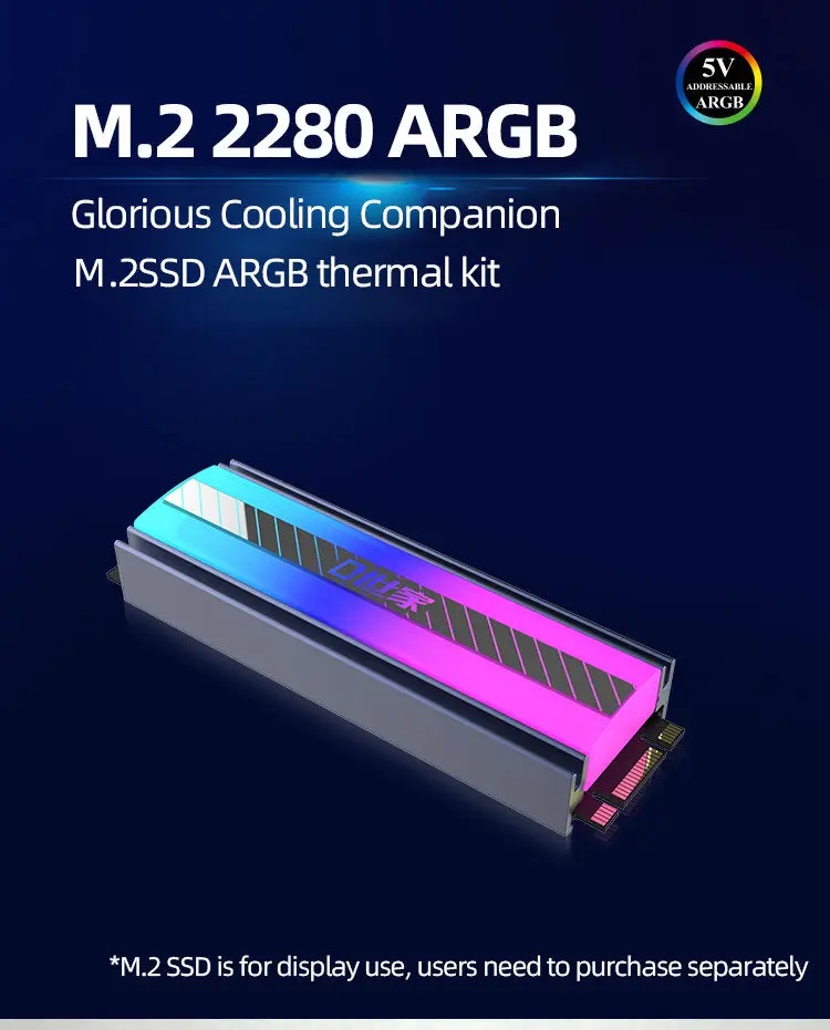 M.2 SSD NVME Heatsink 2280 Solid State Disk Drive Radiator Cooler Cooling Pad fo