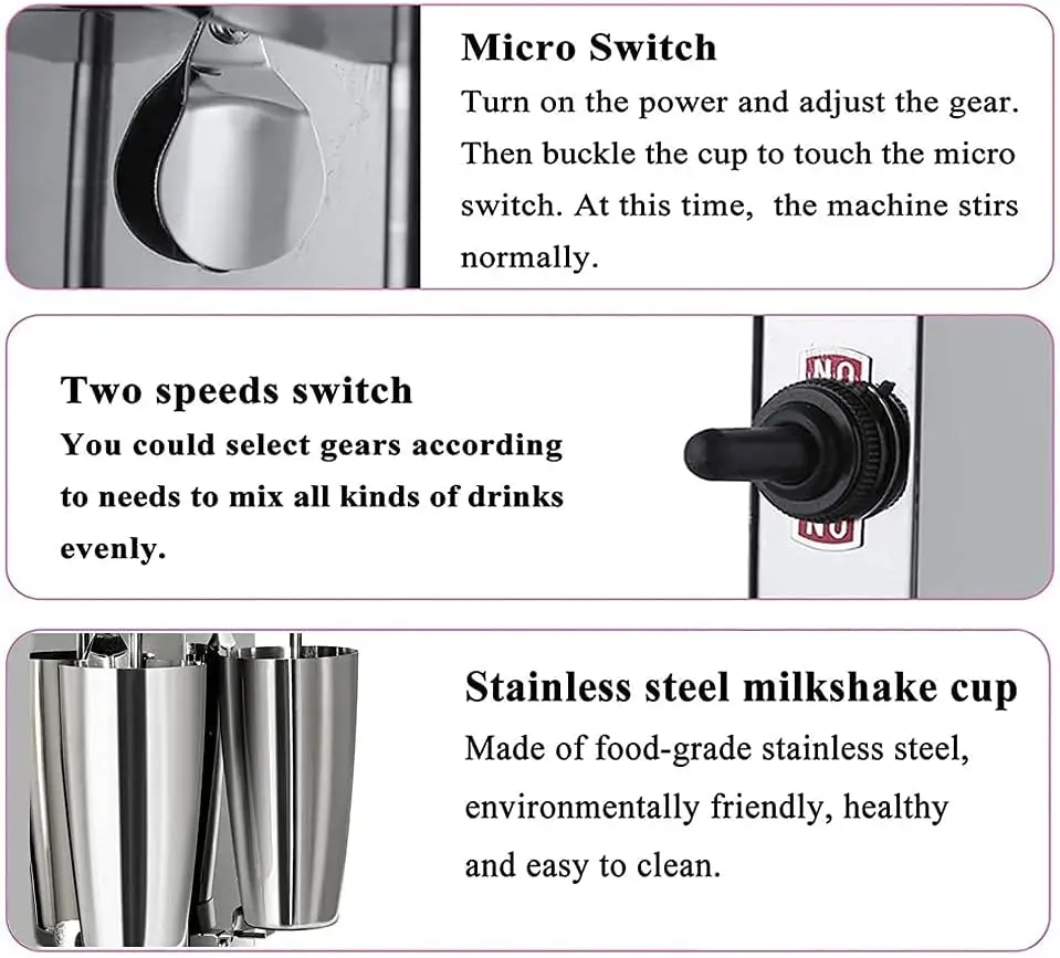 Mixer Double Head Electric Milkshake Machine Maker Coffee Drink Mixer Milk  Blender for Home Bar Portable Blender - AliExpress