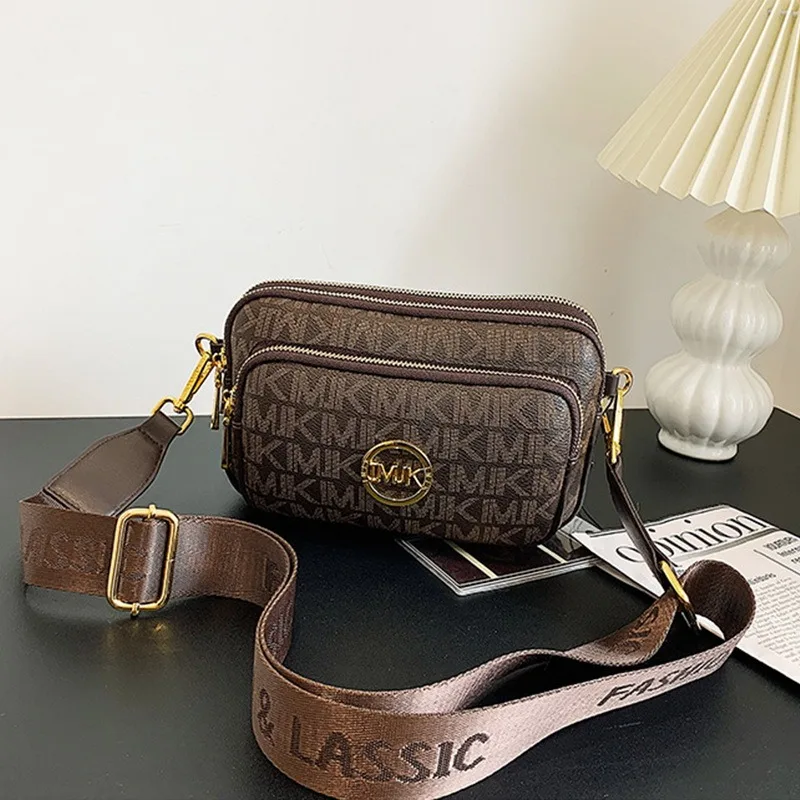 

Vintage Shoulder Bag Women'S Printed Letter Crossbody Chest Bag With Adjustable Strap Designer Luxury Soft Leather Waist Packs