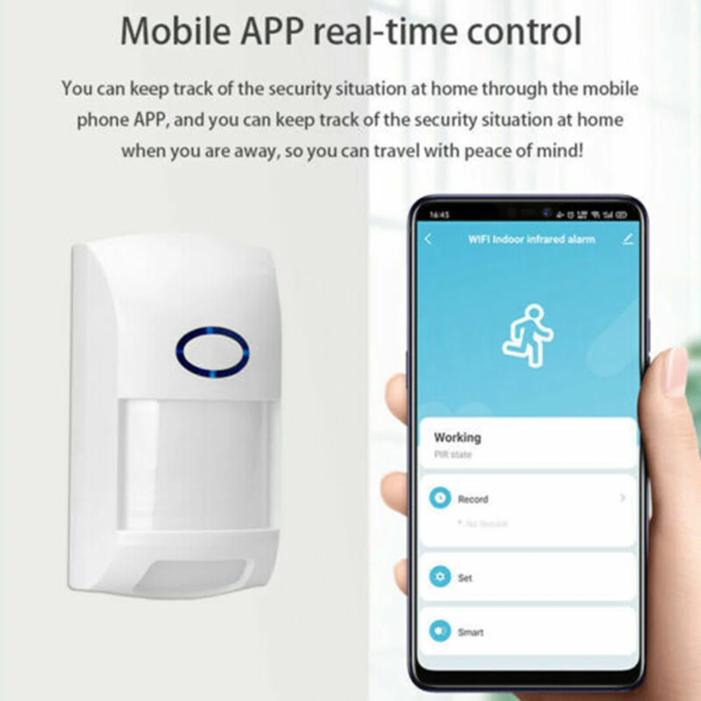

WiFi Infrared Alarm With Motion Sensor Multi-Purpose Anti-Theft Sensor Alarm For Home Securitys