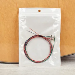 Set of 6 Pure Copper Acoustic Guitar Strings - High-Quality Classic Sound Guitar Accessories (Colorful string)