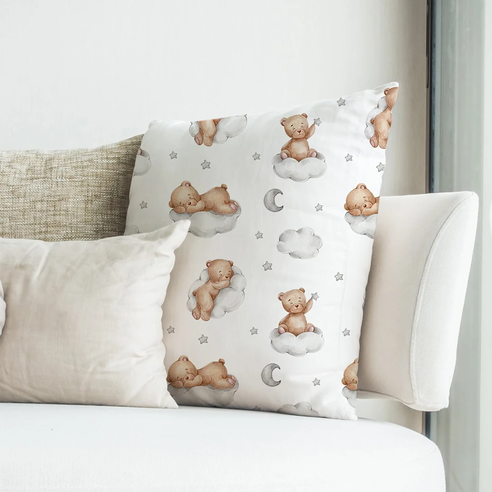 HappyFlute New 2PCS Botanical Printing Soft Polyester Fabric 40*40CM Envelope Design Multi-Scenario Use Children Pillowcase