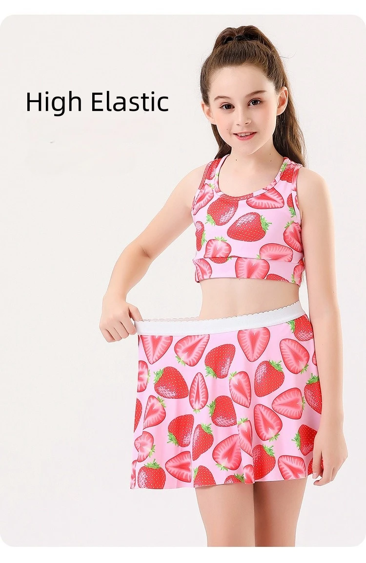 Girls Tennis Skirts Set with Sleeveless Tank Top and Skorts 10 Sd0e3e22025c44fb0aff58a8b4d25714fP