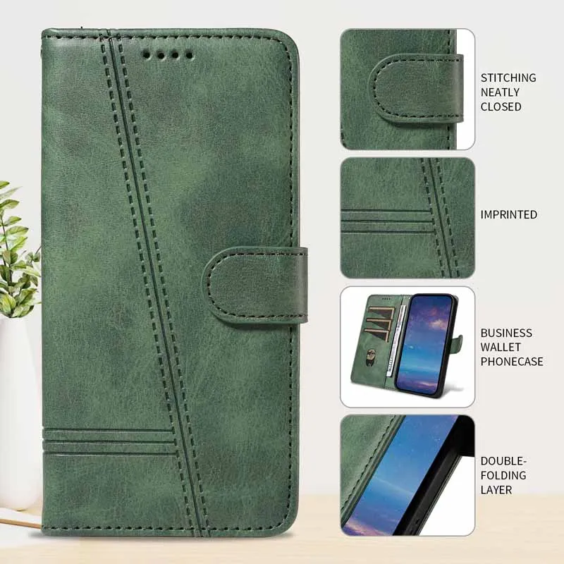 Elegant Leather Flip Wallet Phone Case