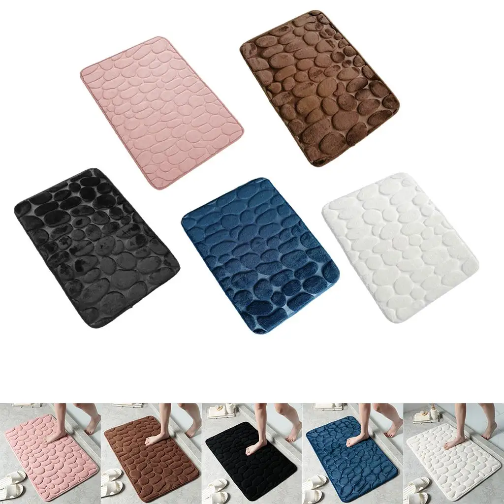 Coral Velvet Floor Rug Quick-Dry 3D Effect for Living Room Bathtub Side