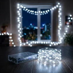 Enchanting LED Fairy String Lights - Battery Powered, Various Color Options, Ideal for Indoor and Outdoor Decor (Cold White)