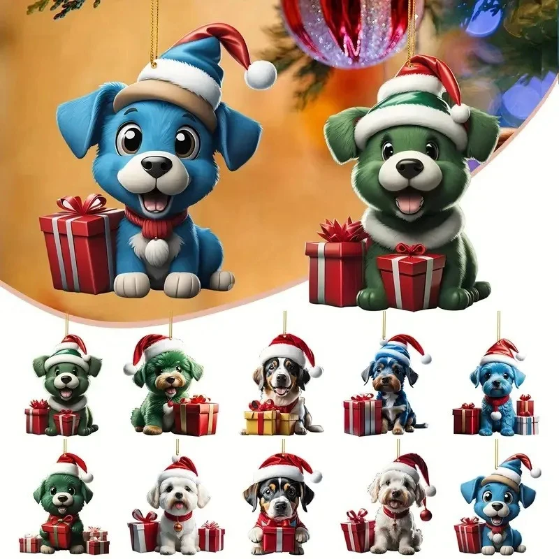 

Christmas Cute Dragon Baby Hanging Ornaments Xmas Tree DIY Dog Pendants Decorations For 2024 New Year Gifts Home Decor Navidad