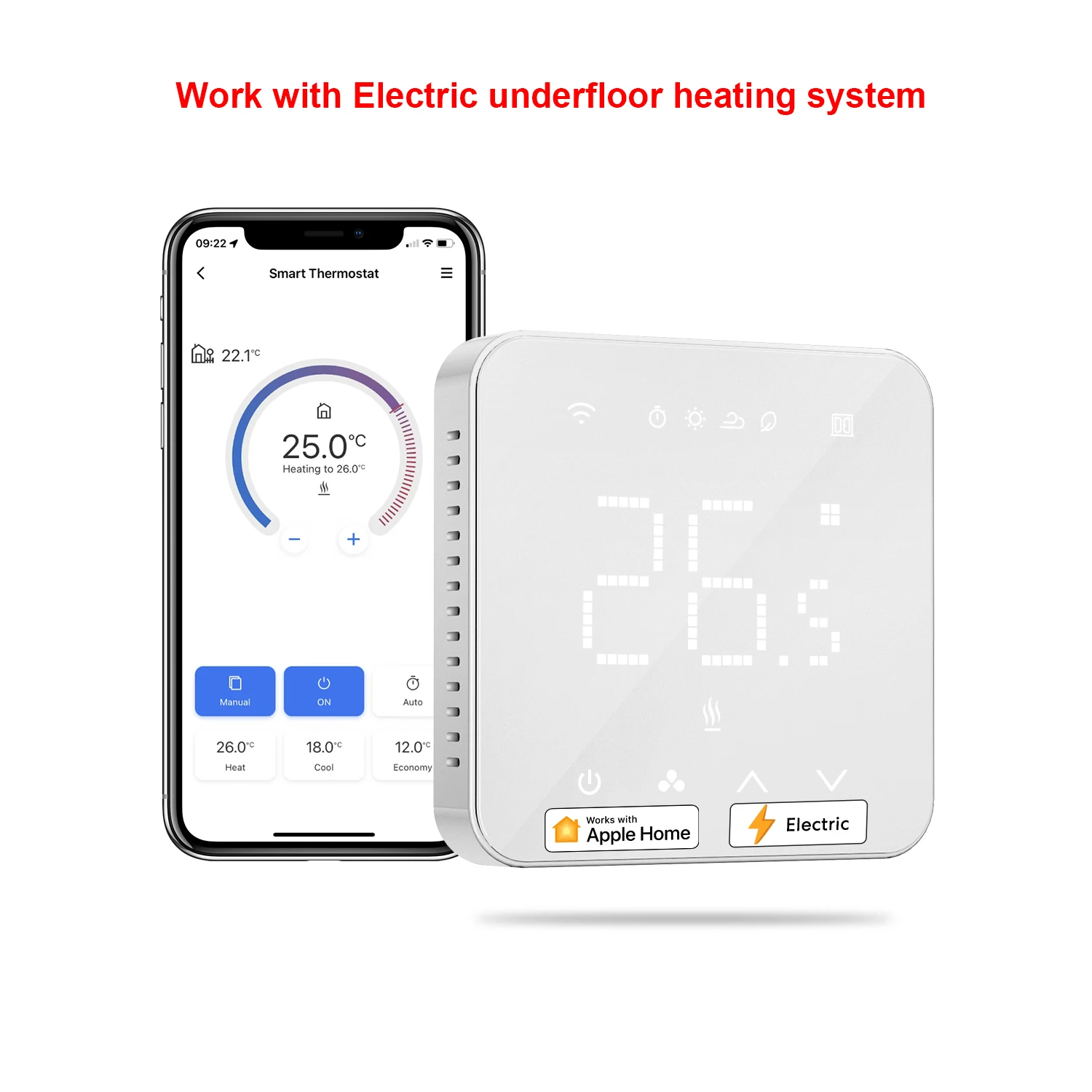Meross Termostato Agua Caliente Calefacción Programable Inteligente WiFi  con Hub Compatible con Apple HomeKit Siri Alexa y Google Assistant Control  Remoto, M30 * 1,5 mm, 6 Adaptadores [Actualizada]