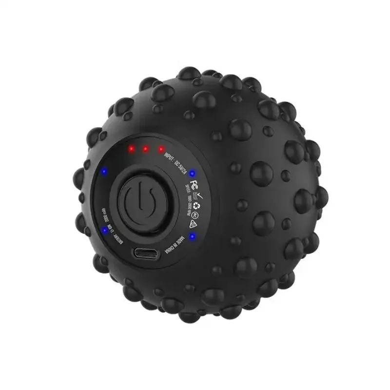 Vibrating Massage Ball 4Speed High-Intensity Fitness Yoga Massage Roller Relieving Muscle Tension Pain  Pressure Massaging Balls 4 speed high intensity vibrating massage ball for muscle and plantar fasciitis pain relief yoga fitness electric massage rolle