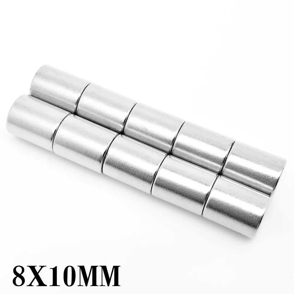 Neodymium Magnets 5x10 mm 6mmx10mm 7*10 8mmx10mm 9x10 10*10 Mini N35 Magnet Disc Strong Cylinder Rare Earth