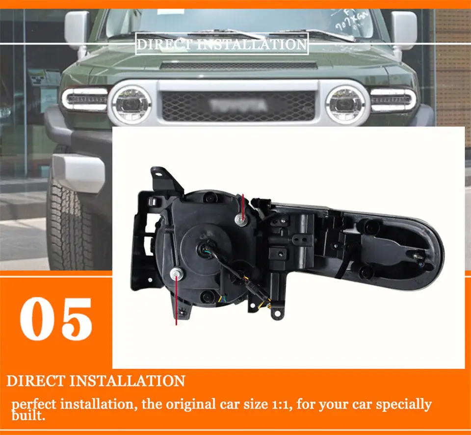 トヨタFJクルーザー2007-2021 drl用ダイナミックLEDターン