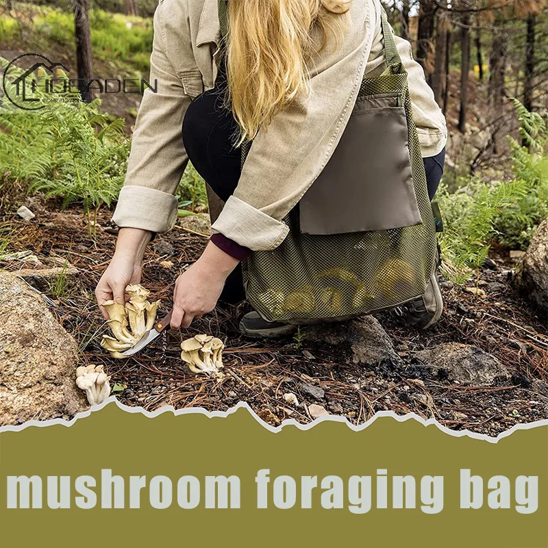 

Portable Mutifunctional Foraging BagOutdoor Camping Mushroom Picking Mesh Pouch Kids Beach Sand Toy Storage Organizer
