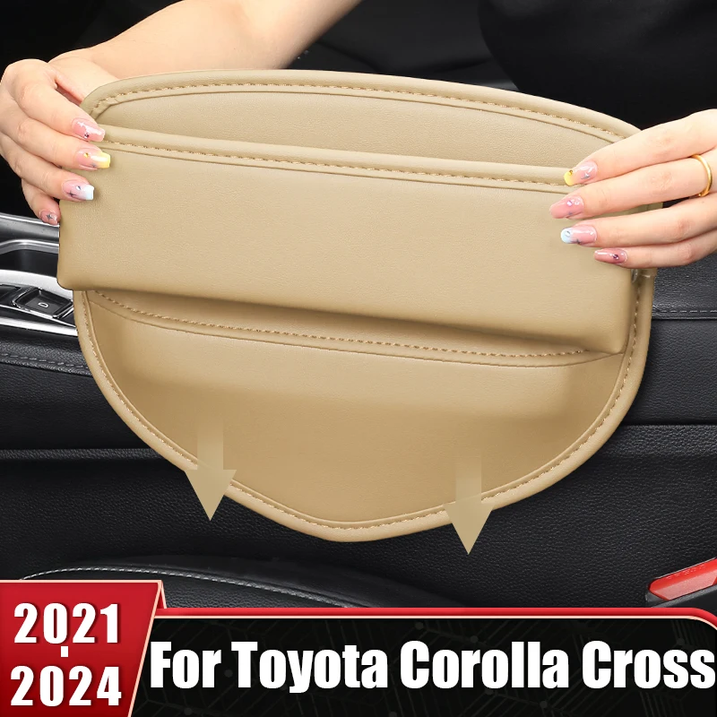 Per Toyota Corolla Cross Xg10 2021-2023 2024 Hybrid Car Seat Crevice Storage Box Multi-Funzionale Gap Bag Case Organizer Pocket